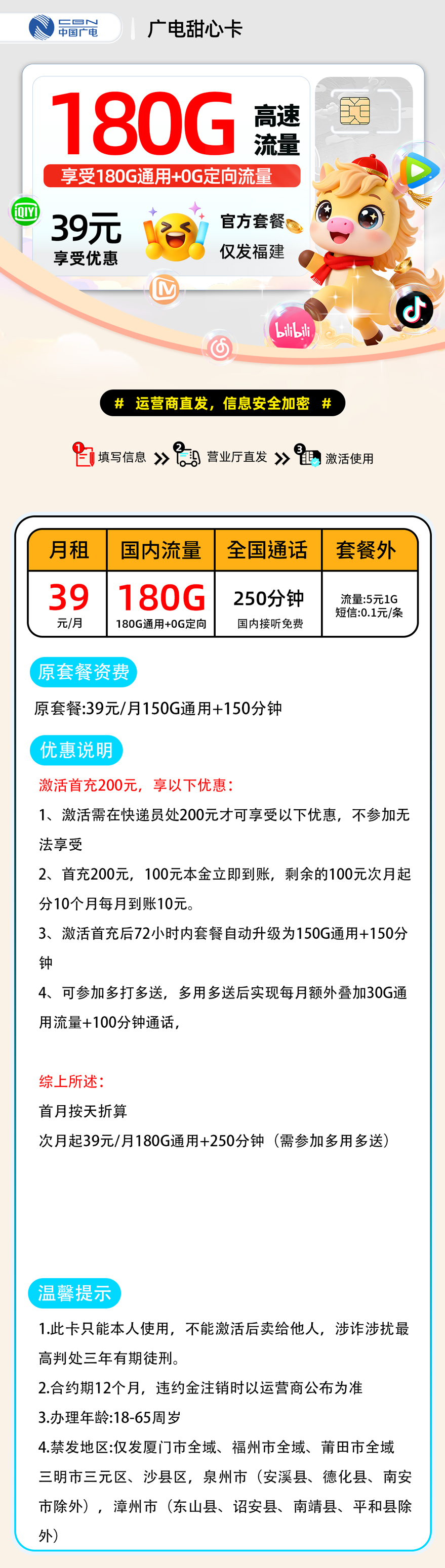 广电甜心卡【福建部分地区】 详细图