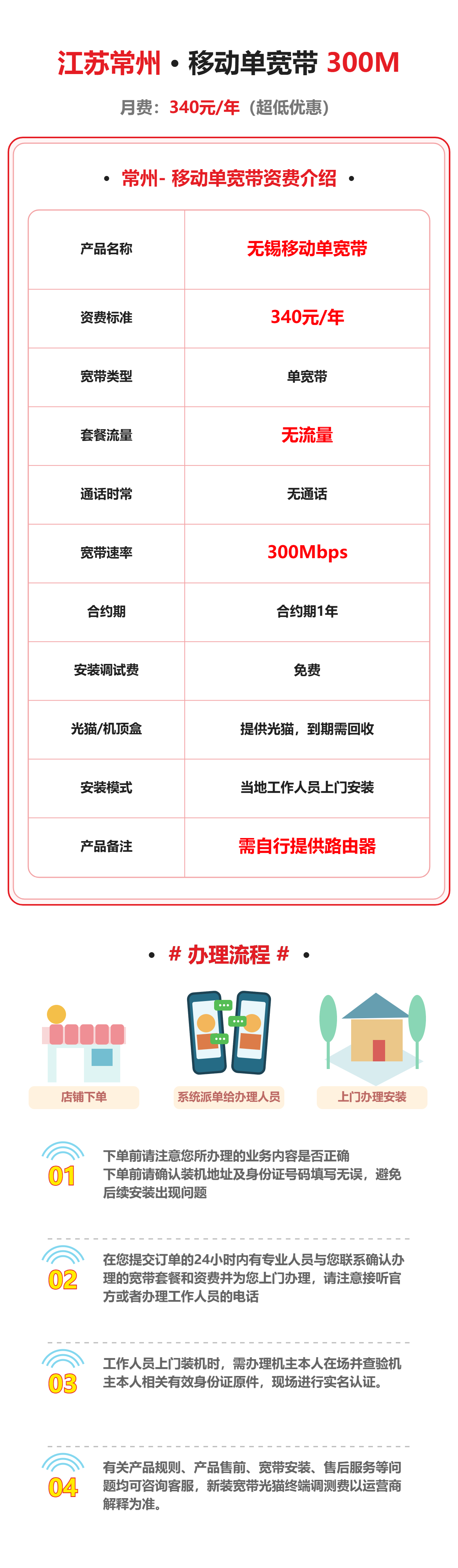 常州移动单宽带300M 详情图 1