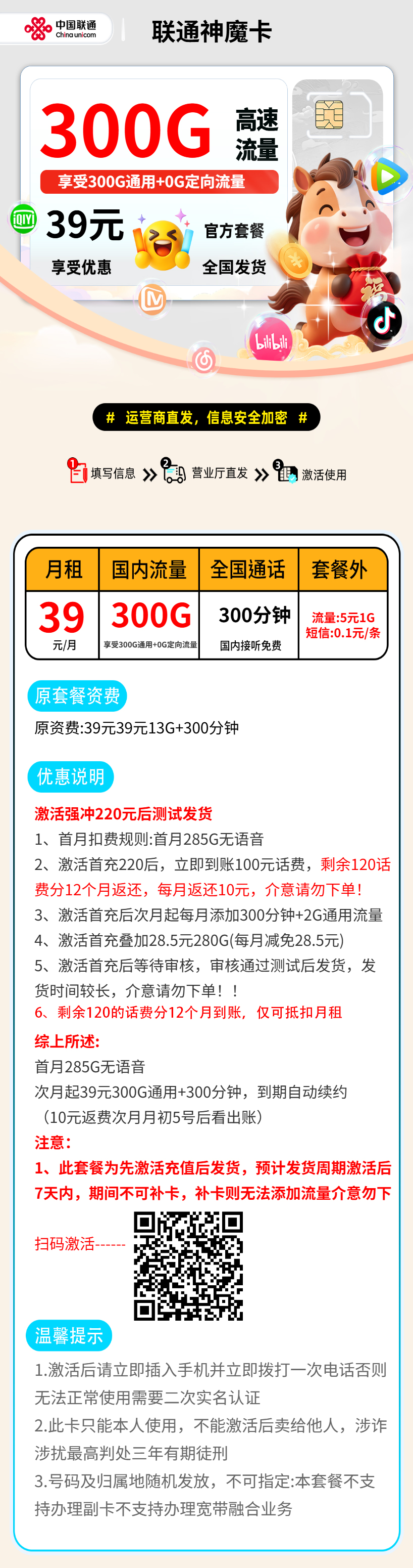 联通神魔卡【激活测试发货】 详情图 2