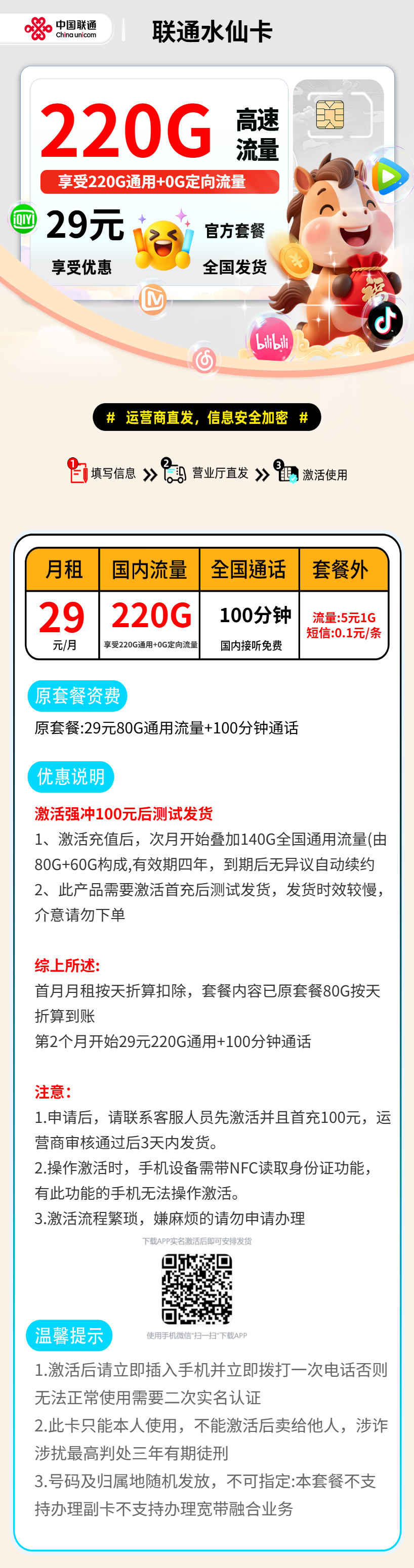 联通水仙卡【全国发货】 详情图 1