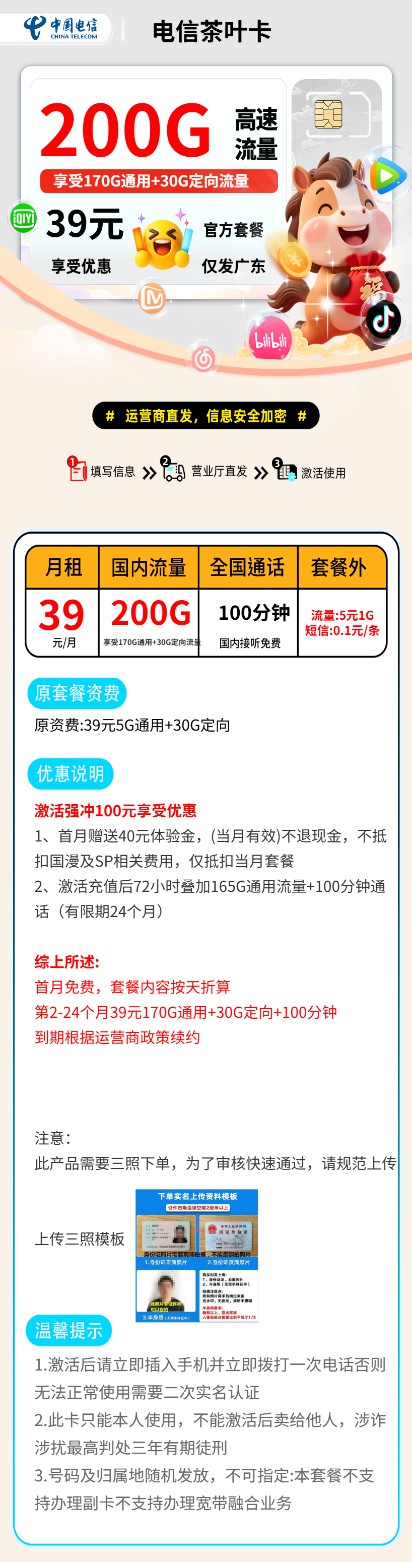 电信茶叶卡【广东省内】 详情图 1