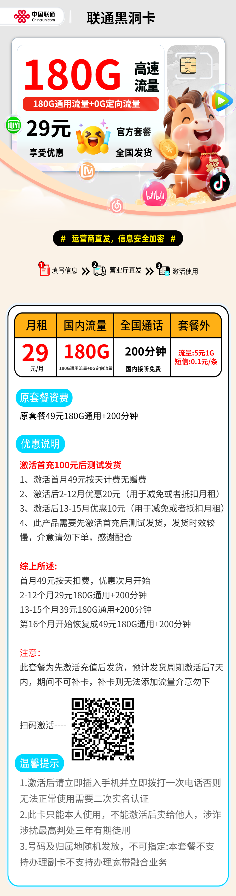 联通黑洞卡【全国发货】 详情图 2