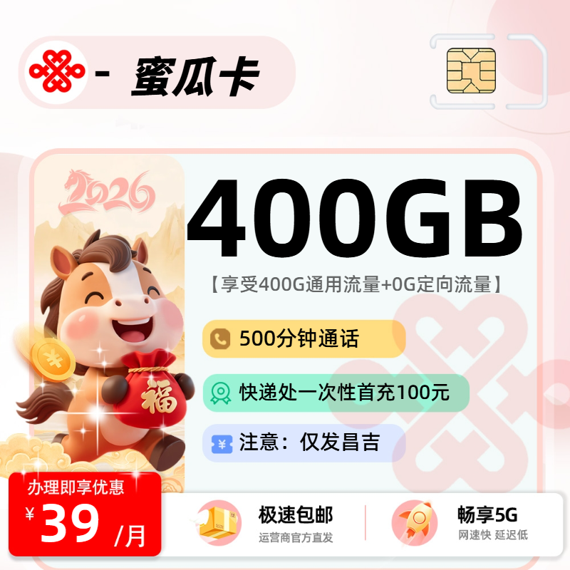 0523联通蜜瓜卡【新疆喀什】-流量卡
